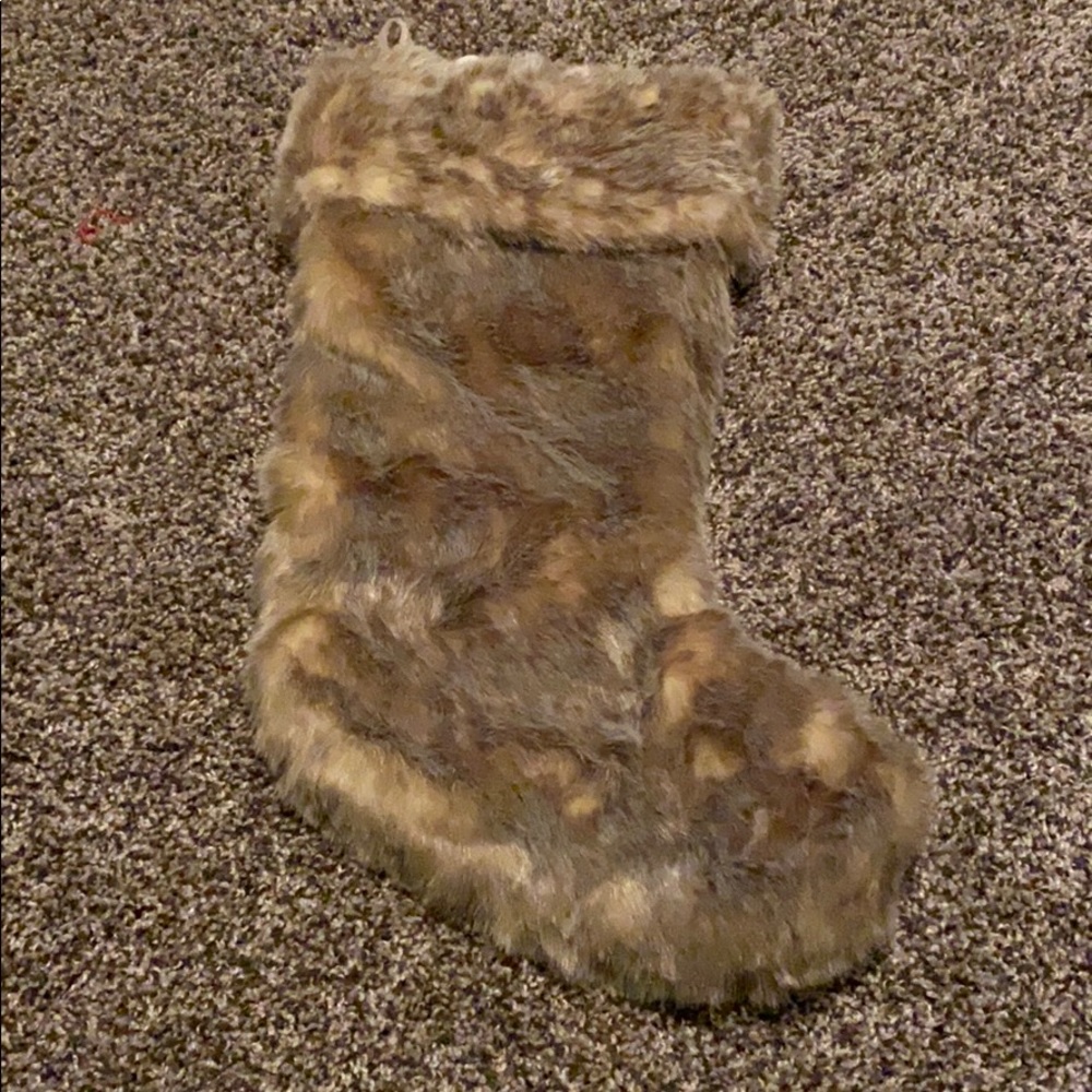 Faux fur stocking